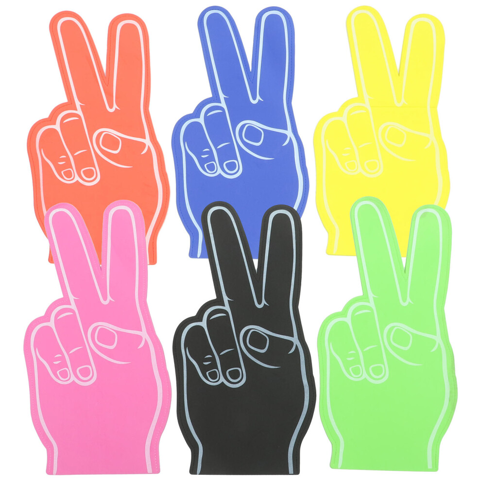 60 Pcs Foam Fingers For Cheering, Colorful Cheerleading Hand Props-image-OPC-PKYJXB7-NEW