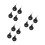 12 Pcs Replacement Plastic Wheels For Trend Stroller Walkers Black 4