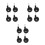 12 Pcs Replacement Plastic Wheels For Trend Stroller Walkers Black 7