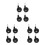 12 Pcs Replacement Plastic Wheels For Trend Stroller Walkers Black 9