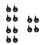 12 Pcs Replacement Plastic Wheels For Trend Stroller Walkers Black 8
