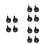 12 Pcs Replacement Plastic Wheels For Trend Stroller Walkers Black 5