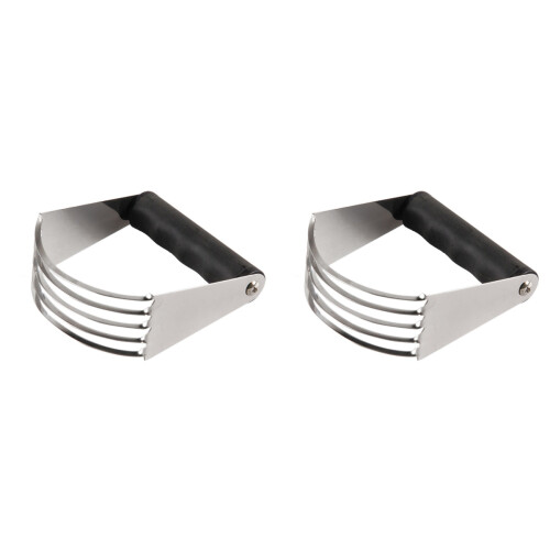 2Pcs Pastry Cutter Stainless Steel Dough Blender For Baking 1