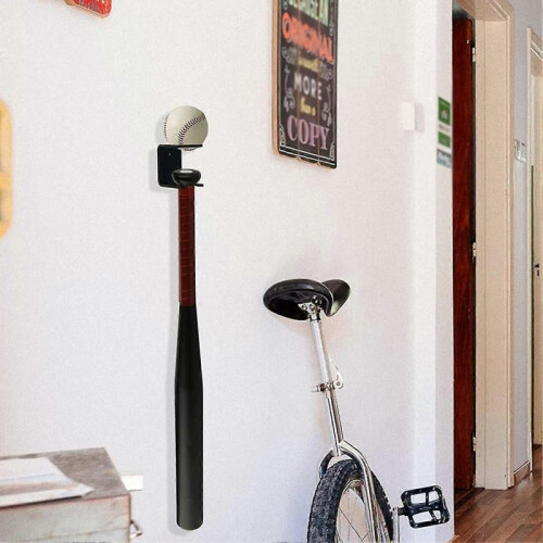 Baseball Storage Rack Wall Mounted Softball Holder Bat Display Stand for Home 1