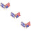 3Pcs Us Flag Badge Lapel Pin Double Flags Clothes Accessory 11