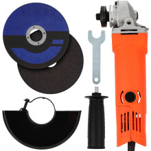 2Pcs Handheld Electric Angle Grinder With Grinding Wheels And