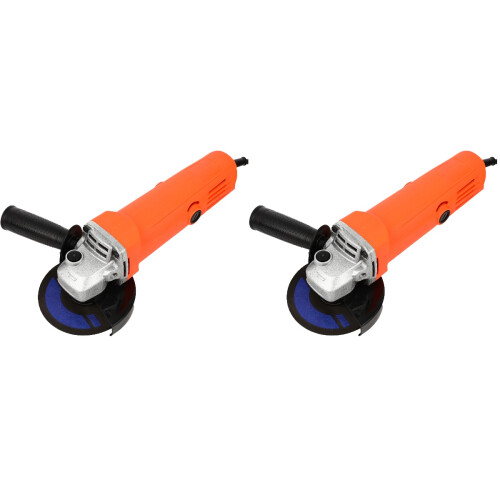 2Pcs Handheld Electric Angle Grinder With Grinding Wheels And 1
