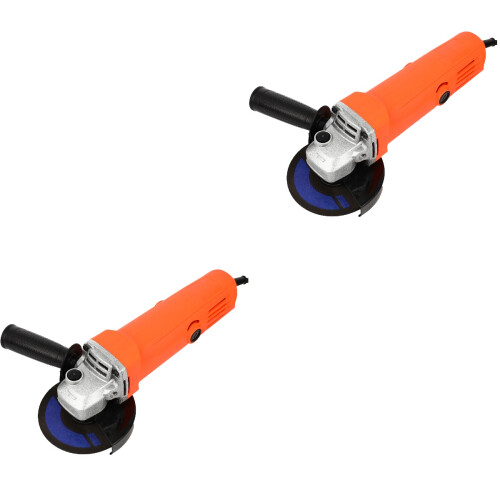 2Pcs Handheld Electric Angle Grinder With Grinding Wheels And 2