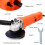 2Pcs Handheld Electric Angle Grinder With Grinding Wheels And 10