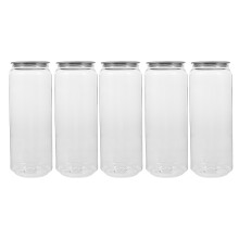 10 Pcs Plastic Juice Milk Tea Bottles Bulk Beverage Containers