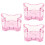 3Pièces Coupelles Dappen En Verre Rose Multifonction Pour Ongles 8
