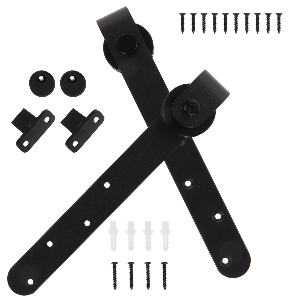 Sliding Door With Track Kit Barn Hardware For Cabinets Black 013563700713