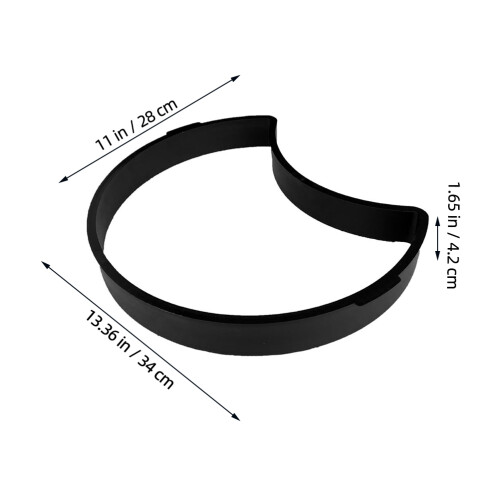3St ABS Crescent Loopsteen Mal Tuinverfraaiing Zwart Duurzaam 2