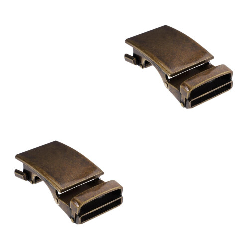 2 Pcs Men's Alloy Automatic Buckle Belt Buckles 2