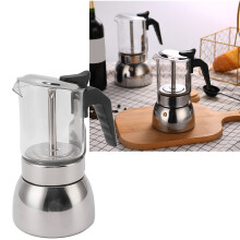 300ML Edelstahl Doppelventil Moka-Kanne – Vielseitige, tragbare Kaffeemaschine