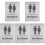 5Stk Toilettenschild Selbstklebend Mit Wc-Symbolen 4