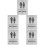 5Stk Toilettenschild Selbstklebend Mit Wc-Symbolen 8