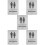5Stk Toilettenschild Selbstklebend Mit Wc-Symbolen 10