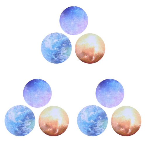 9 Pcs Round Mouse Pad Planet Pattern Romantic Gaming Mat For Laptop 1