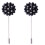 2Pcs Clear Crystal Flower Long Brooch Vintage Suit Accessory 2