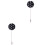 2Pcs Clear Crystal Flower Long Brooch Vintage Suit Accessory 3