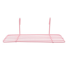 2Pcs Hanging Wire Storage Basket For Grid Panel Wall Organizer Pink