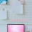 2Pcs Hanging Wire Storage Basket For Grid Panel Wall Organizer Pink 4