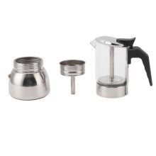 200ML Doppel-Ventil Edelstahl Moka-Kaffeemaschine Tragbar