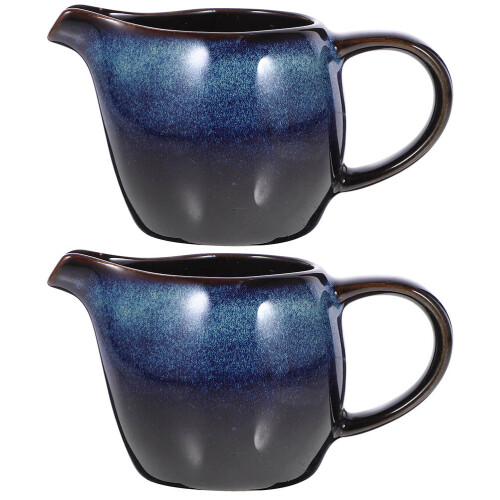 4 Pcs Ceramic Milk Jug With Handle And Spout For Coffee Tea 2