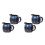 4 Pcs Ceramic Milk Jug With Handle And Spout For Coffee Tea 9
