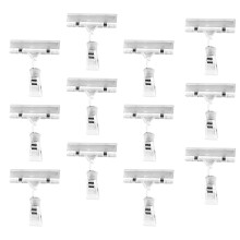 175 Pcs Supermarket Price Tag Clip Plastic Display Holder