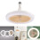 (Yellow) Ceiling Fan Light Enclosed Low Profile Fan Ceiling Light Dimmable for Bedroom 2
