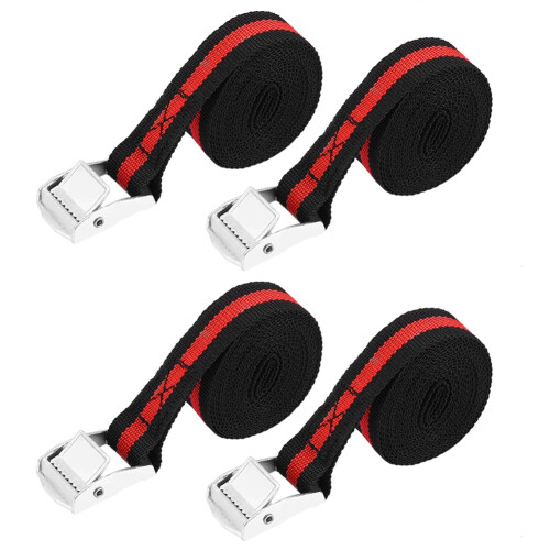 8 Fuß Autospanngurte 4er Pack Gepäckspanner mit Ratschenverschluss Heavy Duty 1
