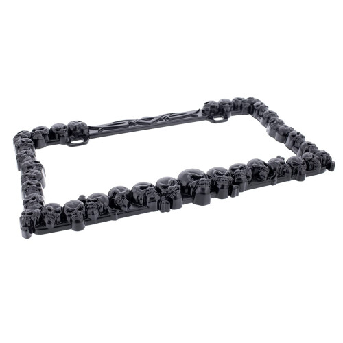 United Pacific Universal Die -Cast Metal Black Skull Licenspla 1