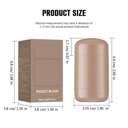 (3) 6 Colors Multifunctional Blush Stick for Cheeks Pocket Blush Highlight Blush Moisturizer Natural Blush Highlight Blush 2
