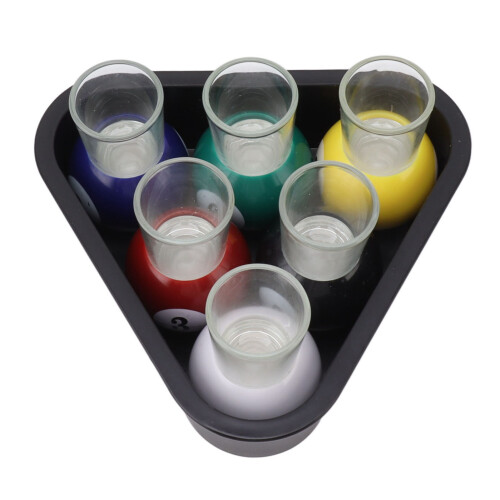 Bright Multicolor Pool Balls Shot Glasses Set for Parties 1