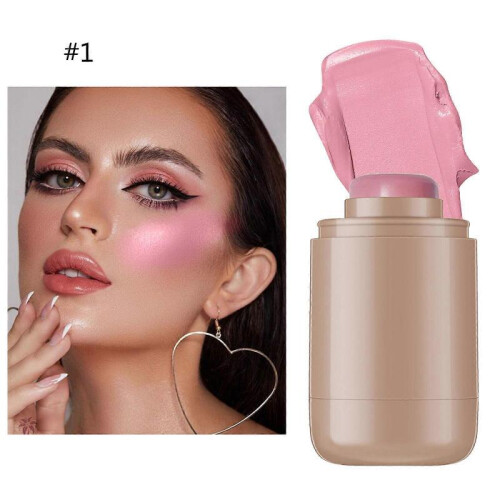(3) 6 Colors Multifunctional Blush Stick for Cheeks Pocket Blush Highlight Blush Moisturizer Natural Blush Highlight Blush 1
