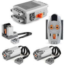 5pcs Function Motorized Building Blocks Kit 2 Medium Motors,1 Box,1 Ir Remote Control,1 Receiver