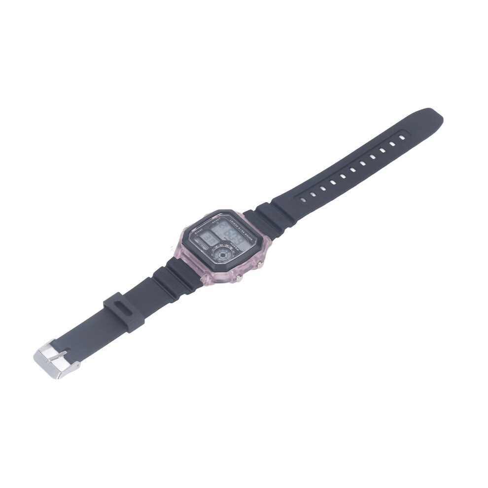 Waterproof 12/24H Electronic Sports Watch With Luminous Alarm, Purple 8451352194213