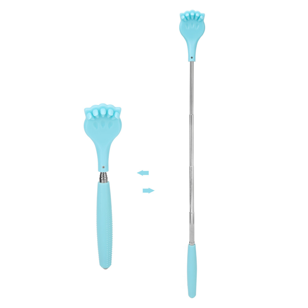 Stretchable Self Back Scratcher 55cm Blue Cat Claw Style Multifunctional Massager
