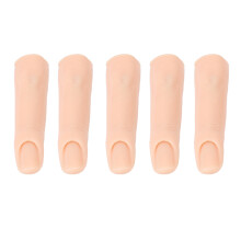 Silikon-Übungsfinger, 5 Stück, 8 cm / 3,1 Zoll, Haut