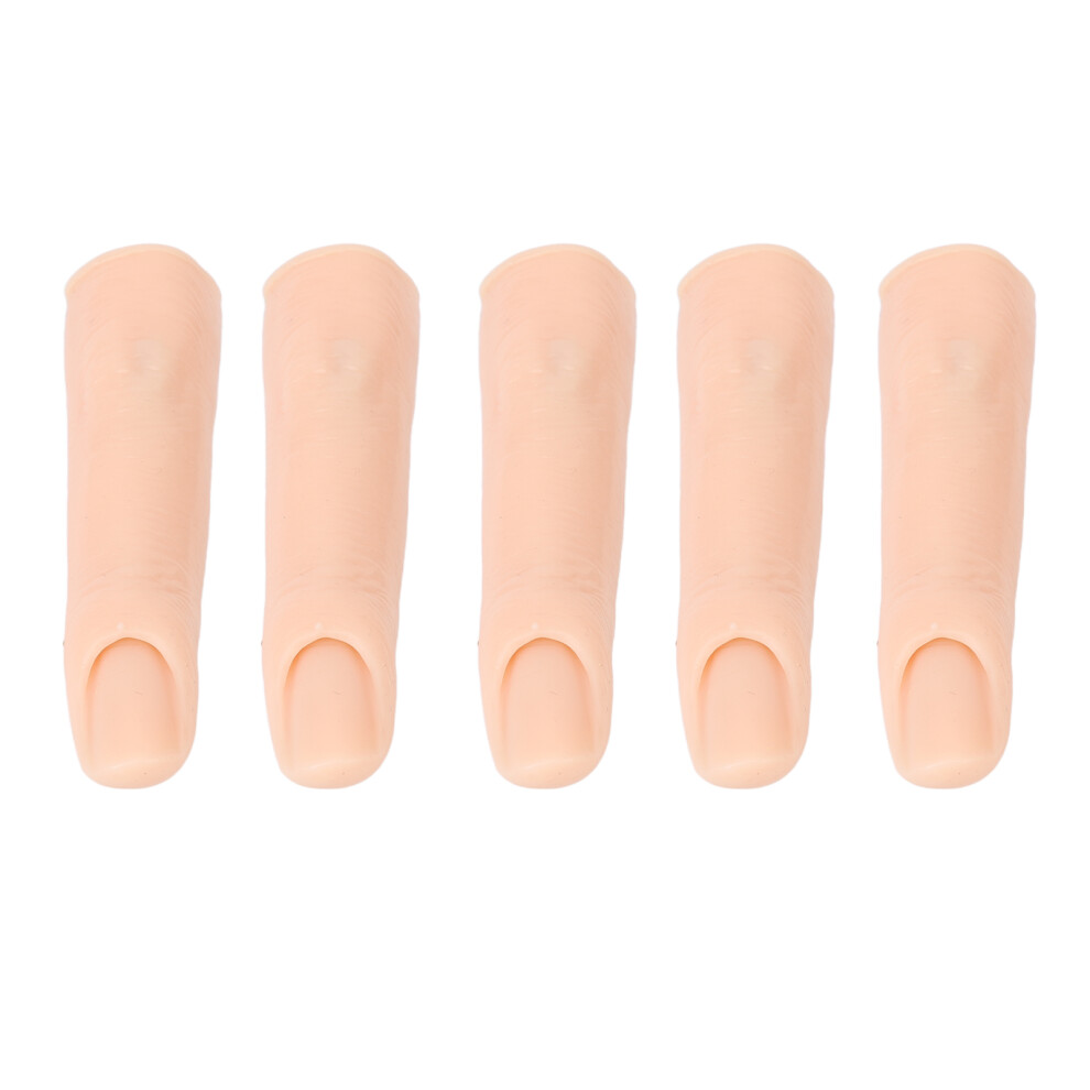 Silicone Practice Fingers for Nail Art, Tattoo, 8cm, Skin Tone, 5PCS