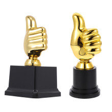 8Stk Kinder Trophäen Daumenform Kunststoff Gold Wettbewerbspreis
