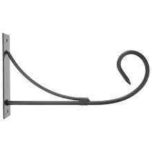 3Pcs Black Wrought Iron Wall Hanging Flower Shelf For Indoor Outdoor