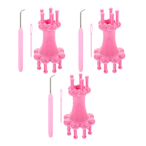 9 Sets Diy Weaving Tool Plastic Crochet Flower Loom For Scarf Making 1