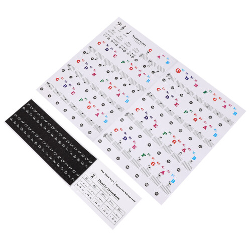 2Sheets Professional Design Paper Piano Stickers for Beginners 2