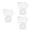 6 Pcs Geometric Ruler Set Plastic Drafting Tool For Students School 8