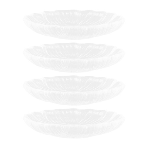 16Pcs Clear Glass Cup Saucers Multipurpose Snack Dish Tea Coffee Plate