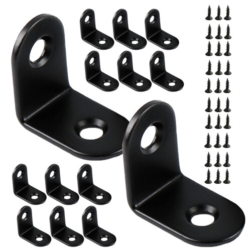 100 Pcs Corner Brackets L Shaped Right Angle Cabinet Shelf Bracket 2