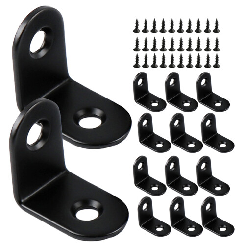 100 Pcs Corner Brackets L Shaped Right Angle Cabinet Shelf Bracket 1